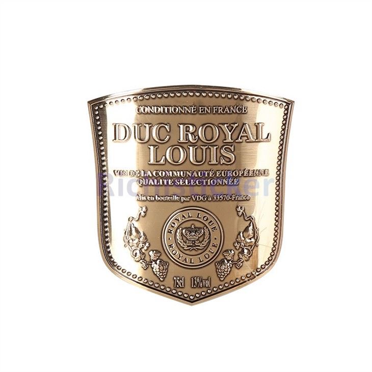 3D Relief Metal Wine Bottle Labels