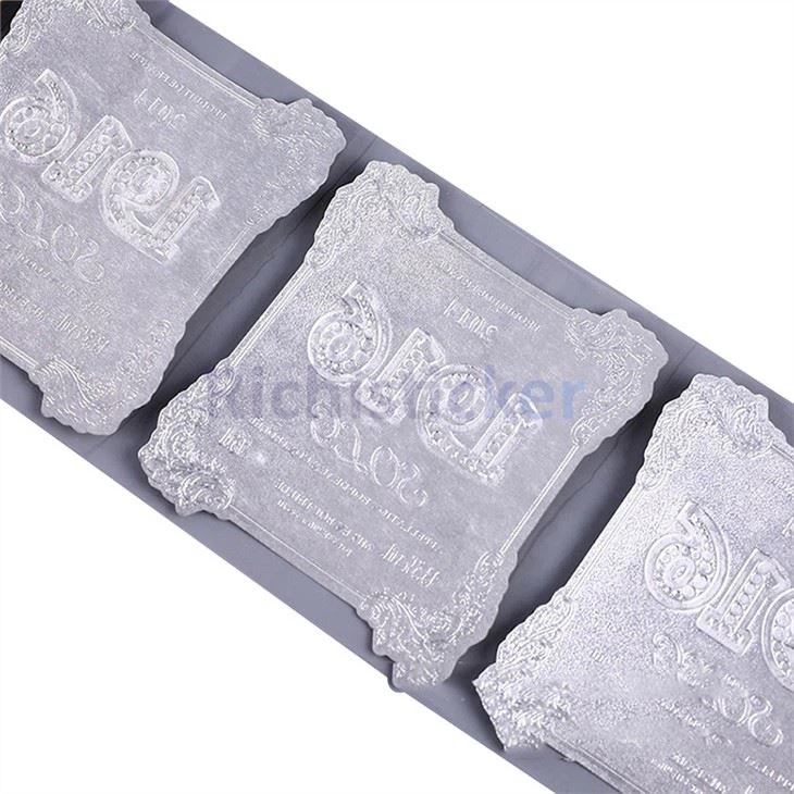 Embossed Brand Logo Wine Bottle Labels