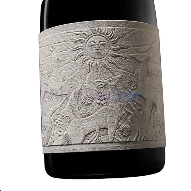 Kabartmalı şarap uv bronzlaştırma çıkartmaları ipek kağıt